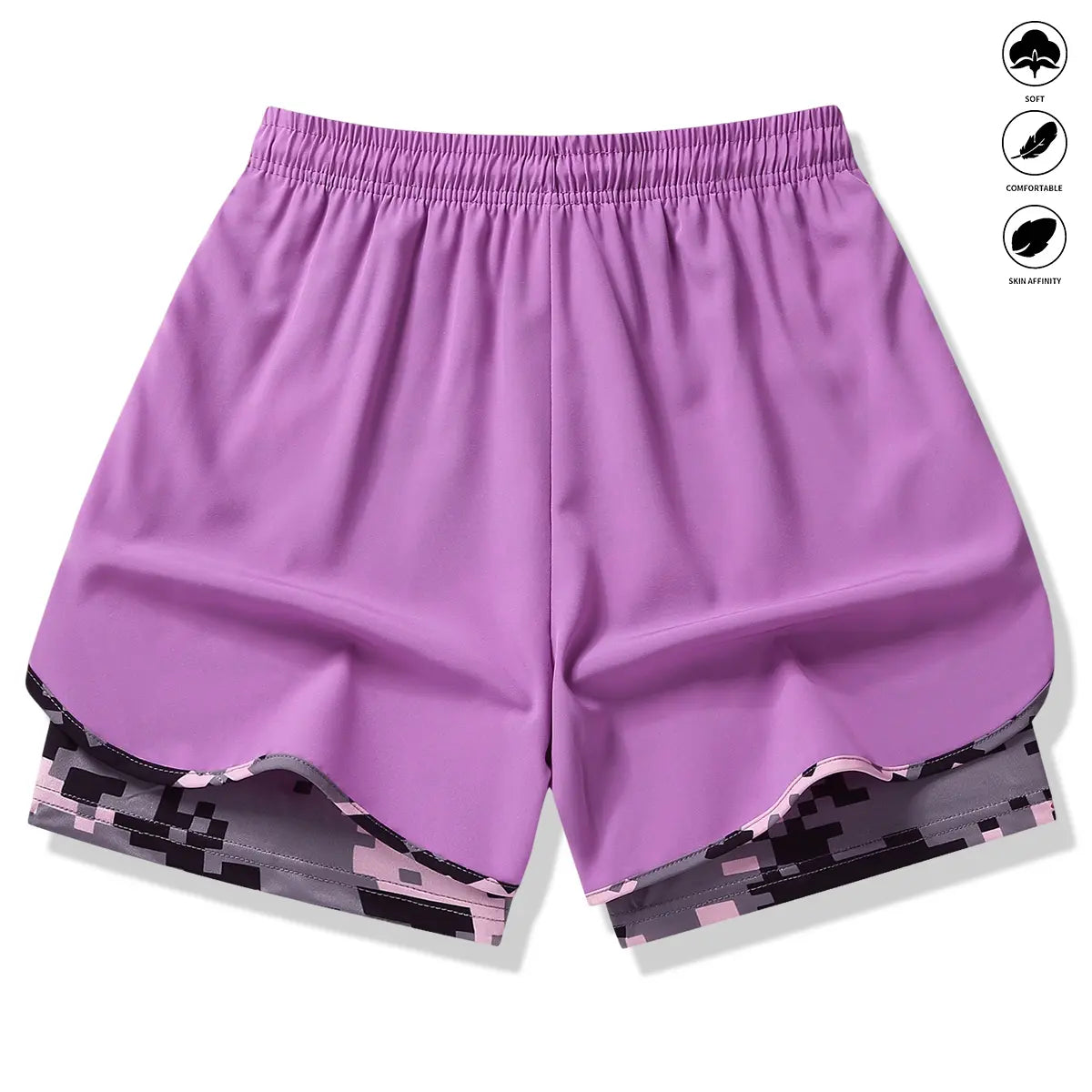 3-Pack Women’S Casual Athletic Shorts with Built-In Liner, Drawstring, Elastic Waistband—Suitable for Outdoor Sports, Fitness, Running, and Casual Wear; Women’S Shorts, Athletic Shorts, Womenswear