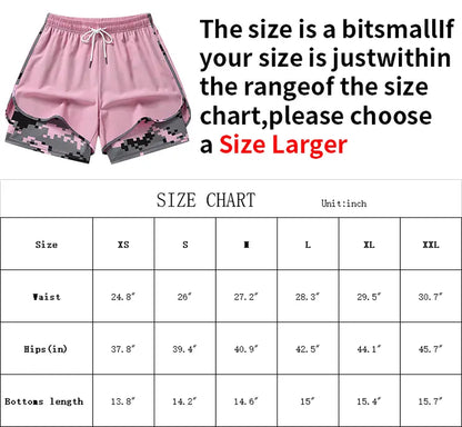 3-Pack Women’S Casual Athletic Shorts with Built-In Liner, Drawstring, Elastic Waistband—Suitable for Outdoor Sports, Fitness, Running, and Casual Wear; Women’S Shorts, Athletic Shorts, Womenswear