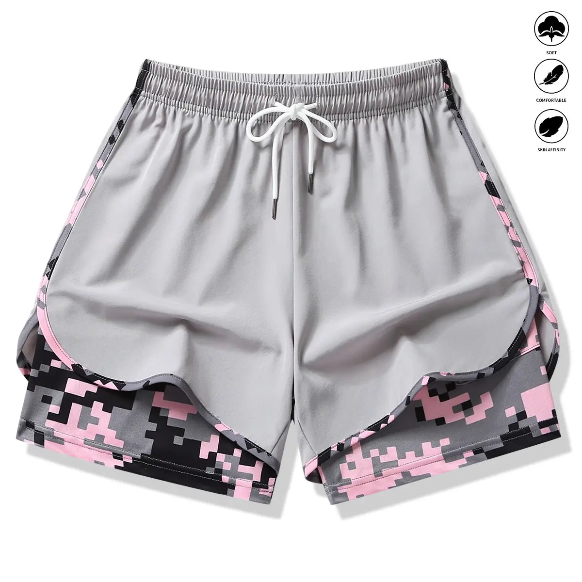 3-Pack Women’S Casual Athletic Shorts with Built-In Liner, Drawstring, Elastic Waistband—Suitable for Outdoor Sports, Fitness, Running, and Casual Wear; Women’S Shorts, Athletic Shorts, Womenswear